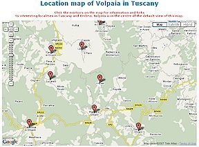 Location map of Volpaia